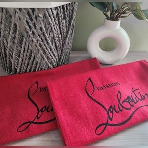 Christian Louboutin Dustbags Set of Two Red w/ Drawstring